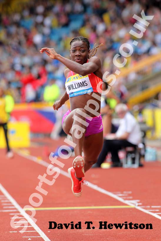 Kimberely Williams, triple jump, 2012 Samsung Diamond League, Birmingham.